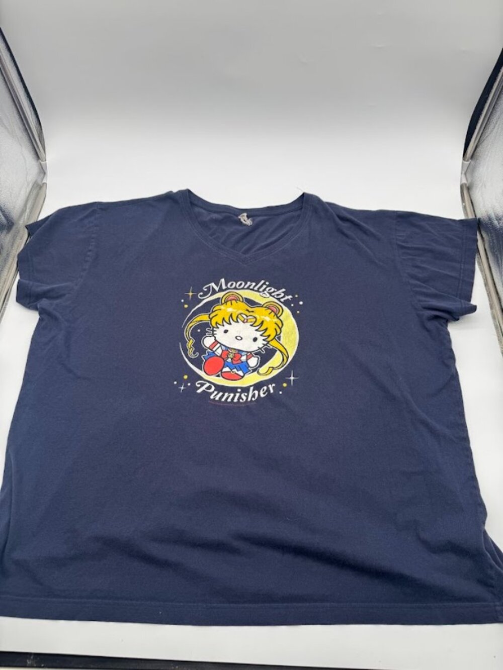 Live and Tell Moonlight Punisher Hello Kitty Sailor Moon Graphic Tee 2X